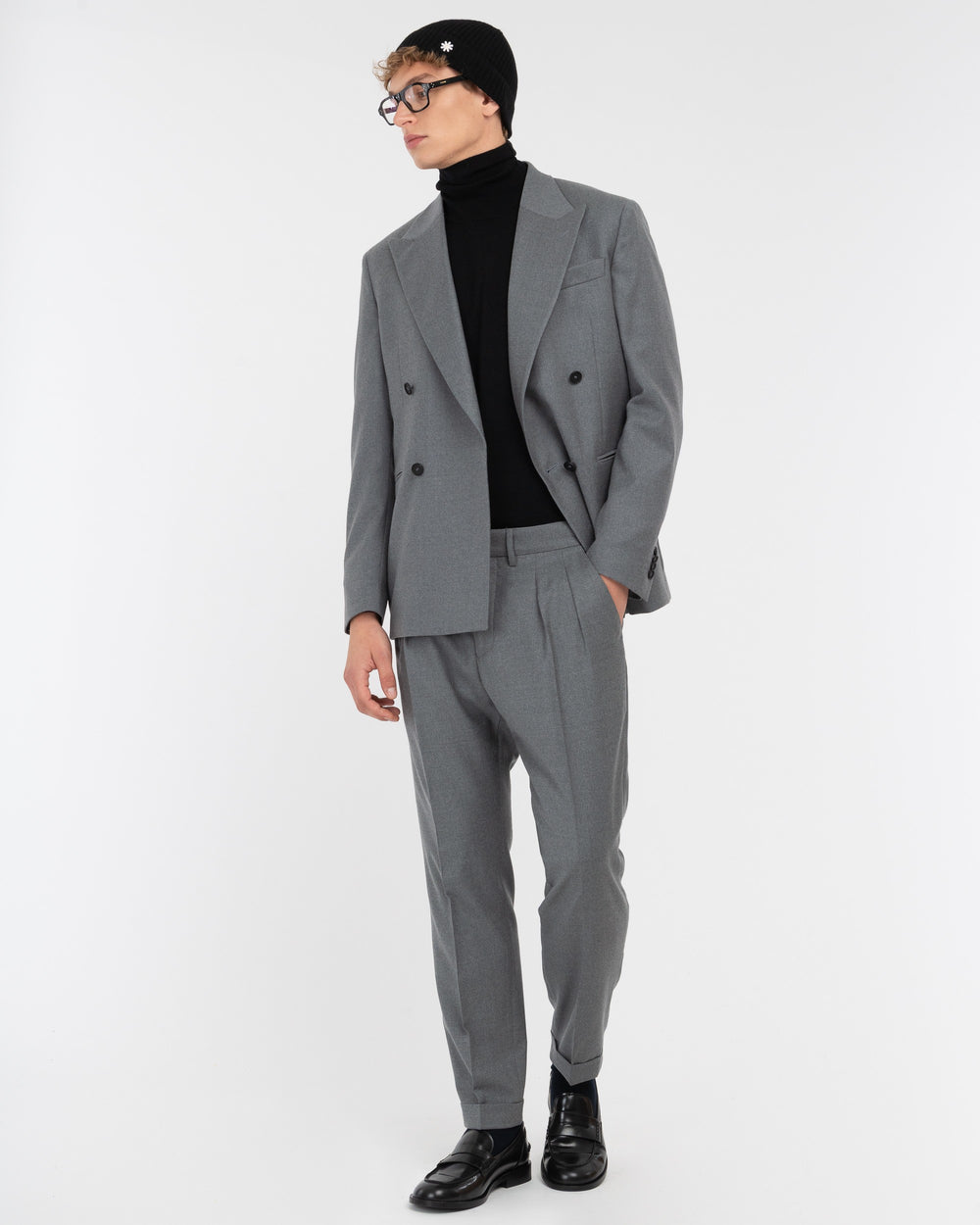 black pure wool turtleneck