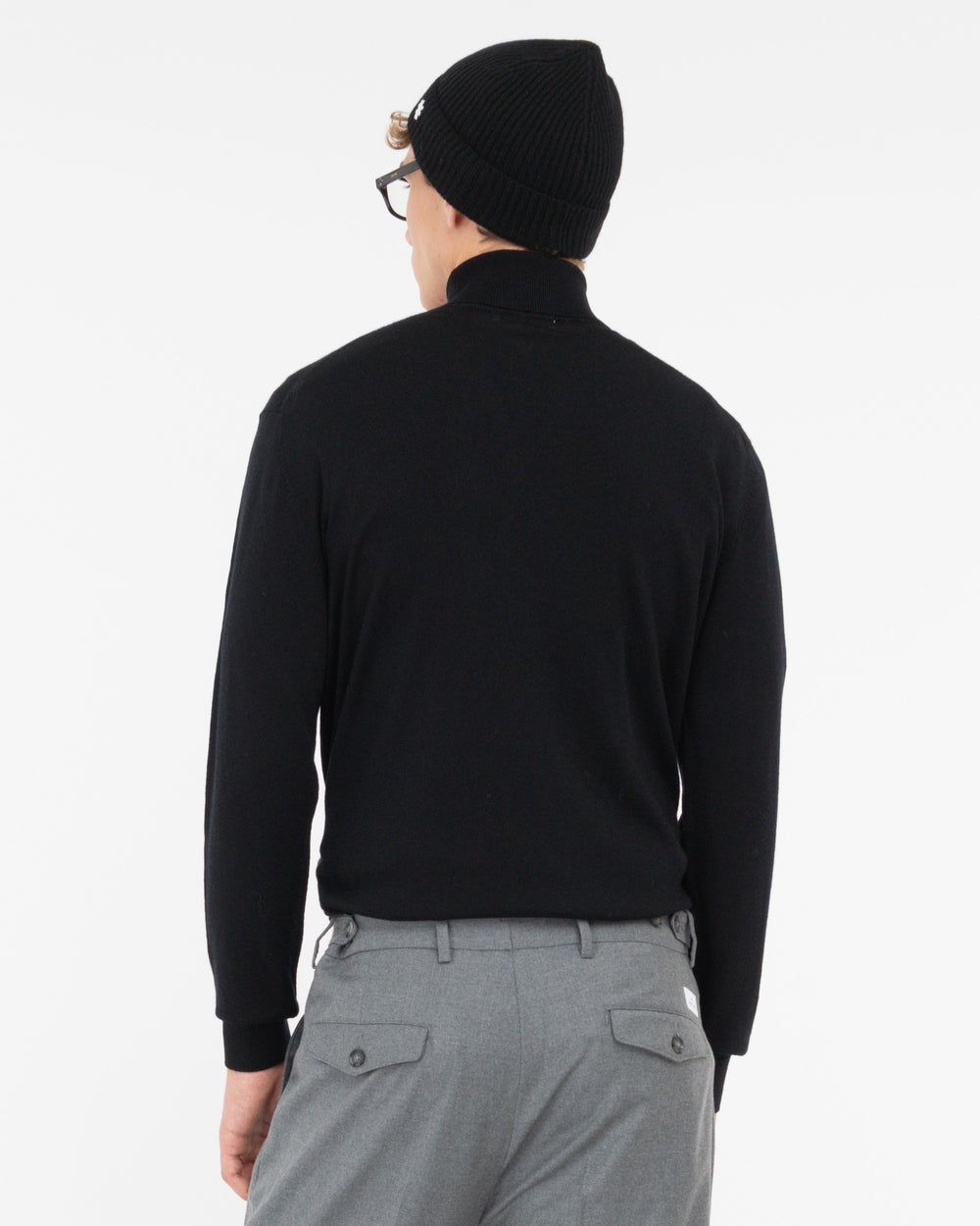 black pure wool turtleneck