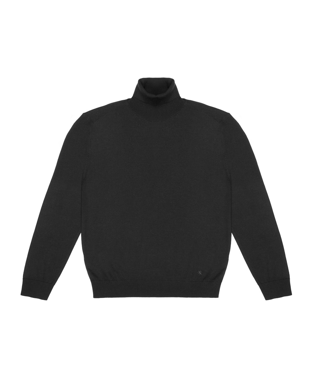 black pure wool turtleneck