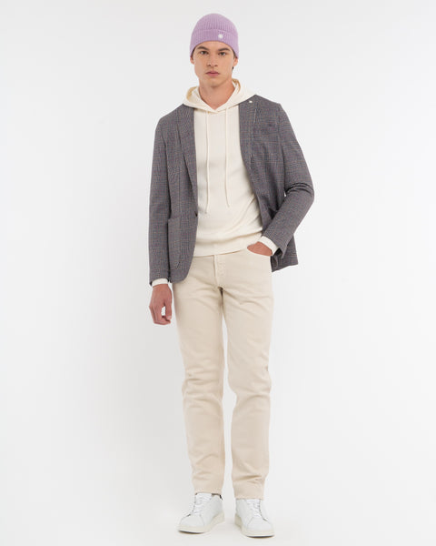 white wool blend hoodie