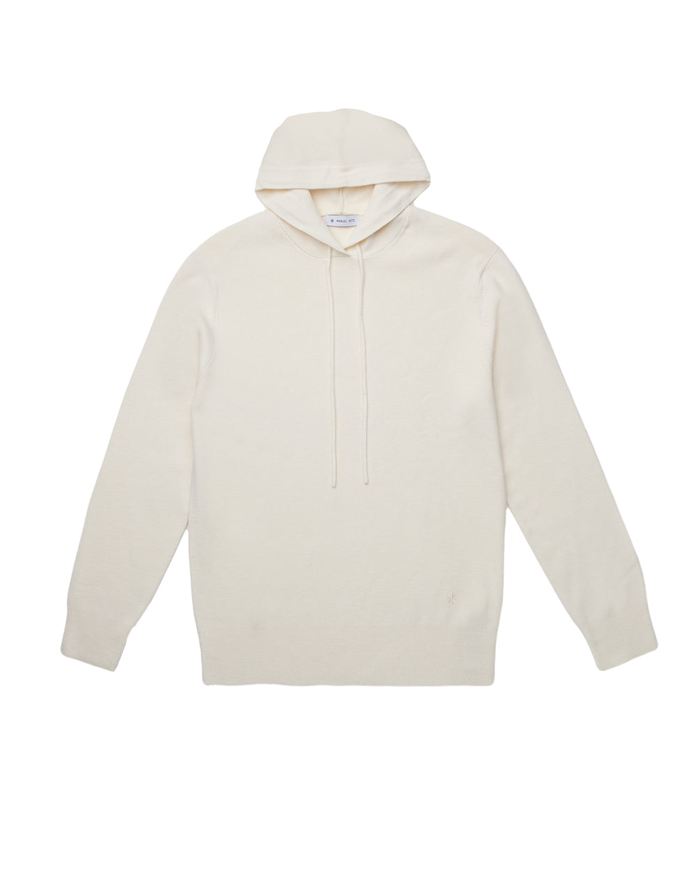 white wool blend hoodie