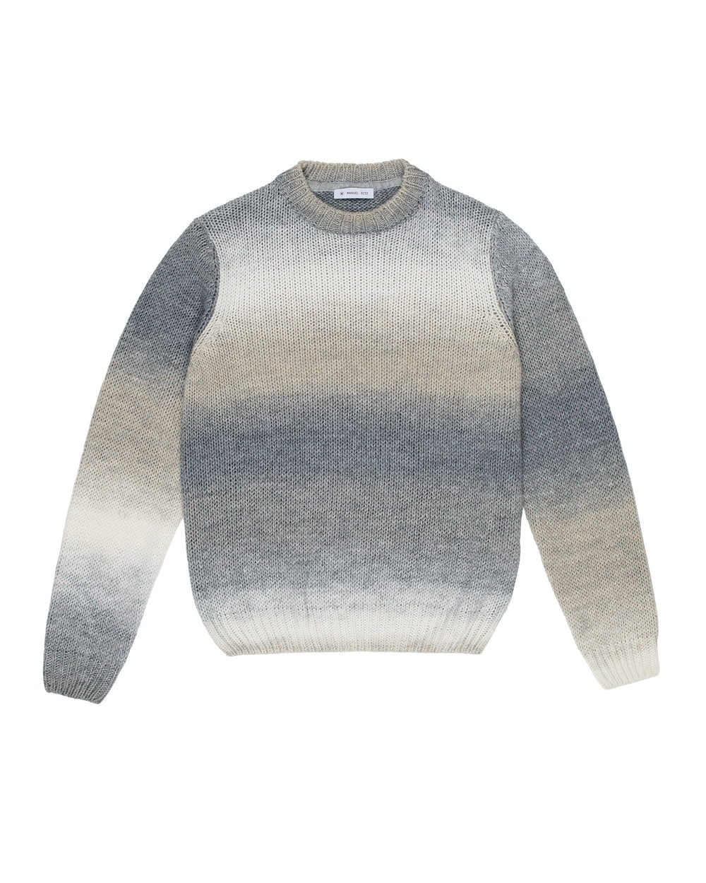 gray wool blend degradé knit