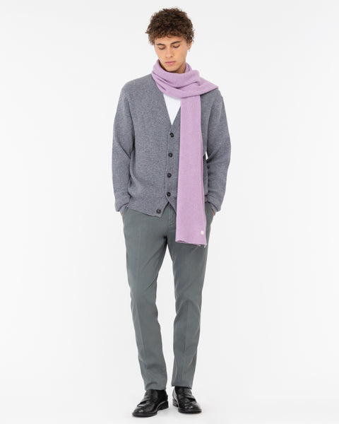 gray stretch cotton blend skinny trousers