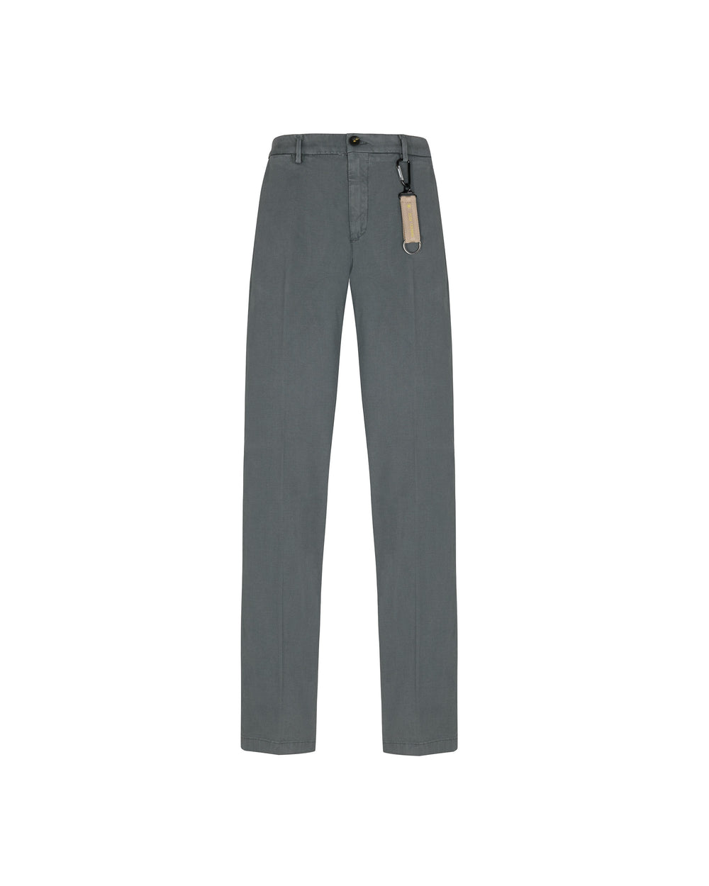 gray stretch cotton blend skinny trousers