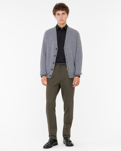 green milan stitch jersey jogging trousers