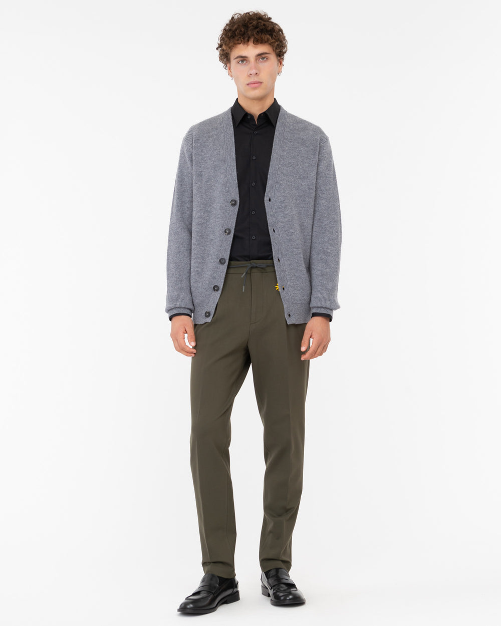 green milan stitch jersey jogging trousers