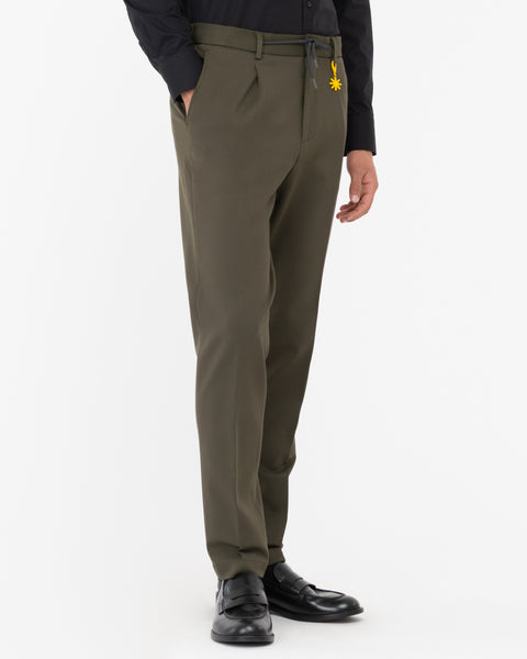 green milan stitch jersey jogging trousers