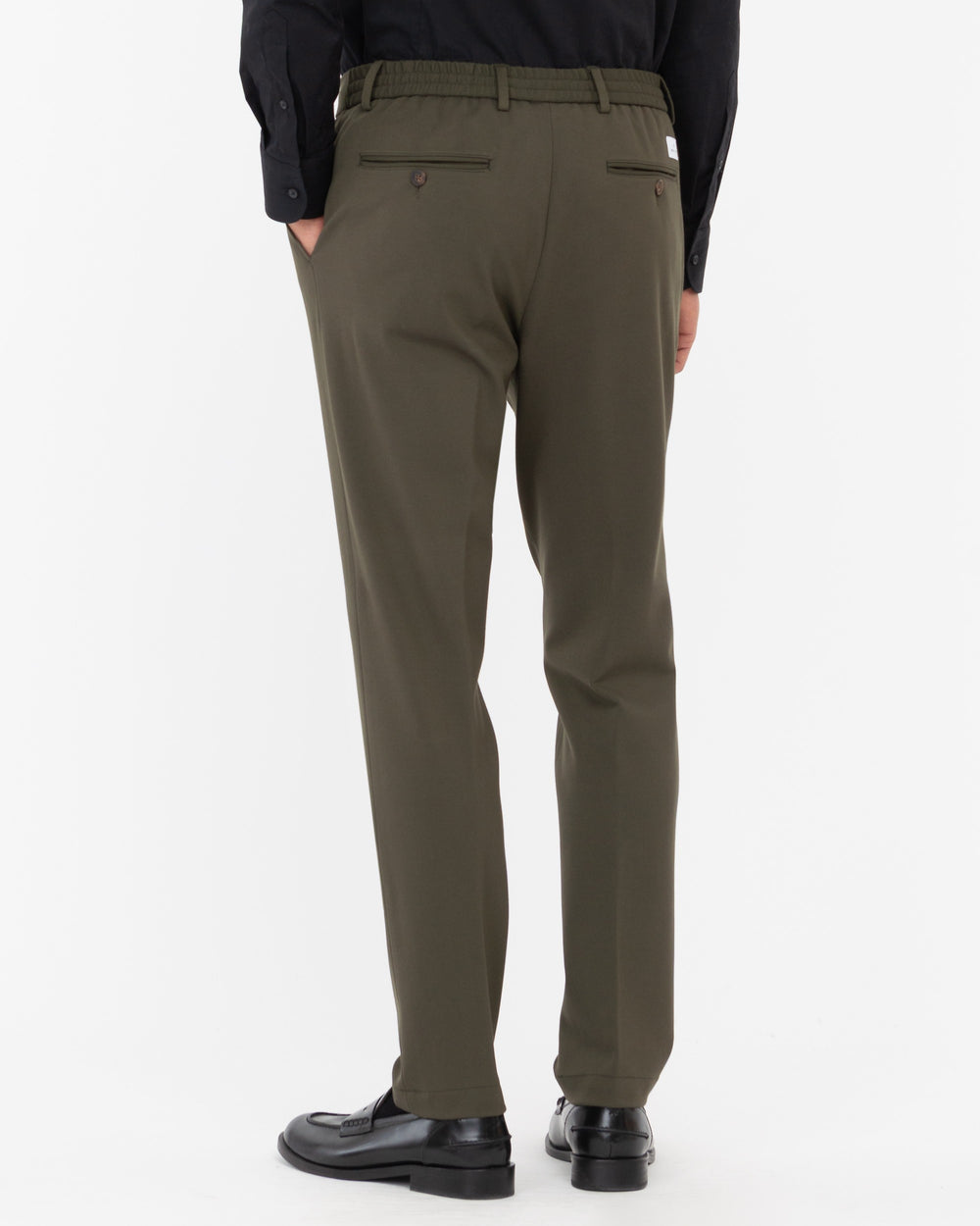 green milan stitch jersey jogging trousers