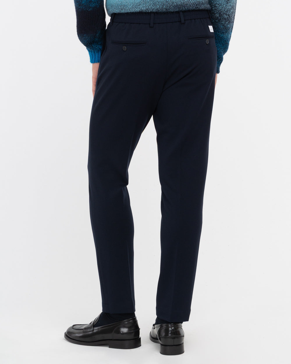 blue milan stitch jersey jogging trousers