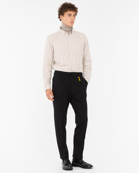black milan stitch jersey jogging trousers