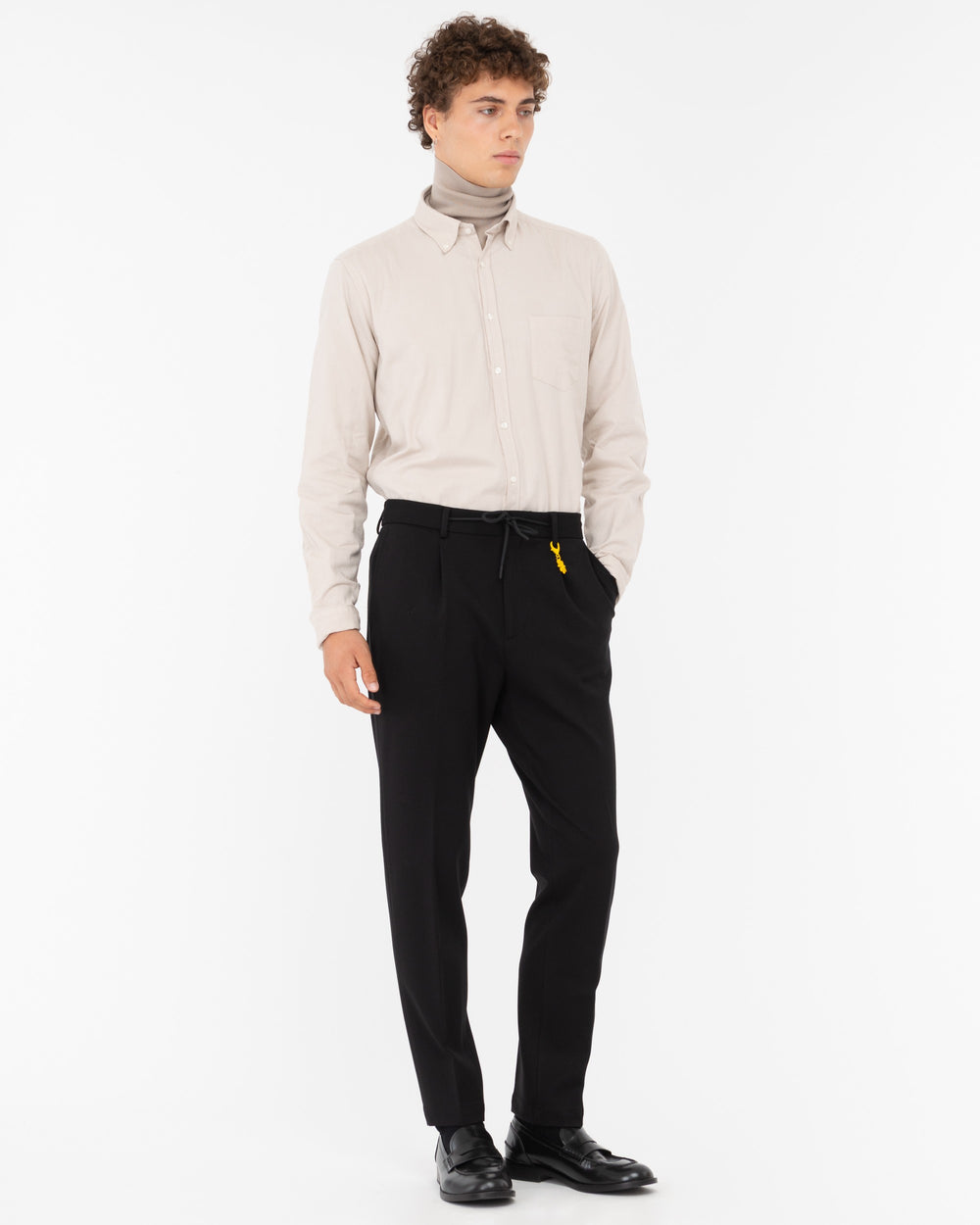black milan stitch jersey jogging trousers