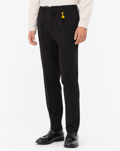 black milan stitch jersey jogging trousers