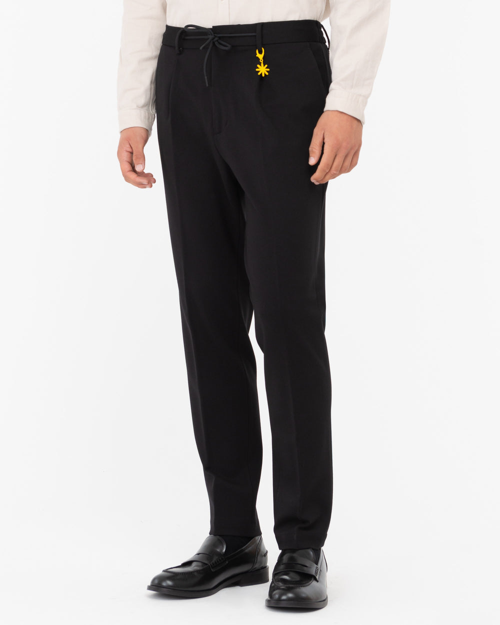 black milan stitch jersey jogging trousers