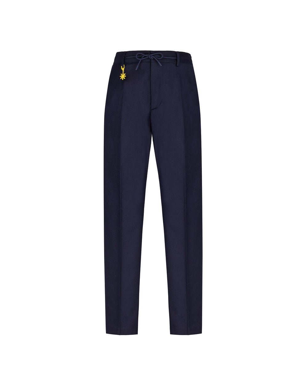 blue stretch wool flannel jogging trousers