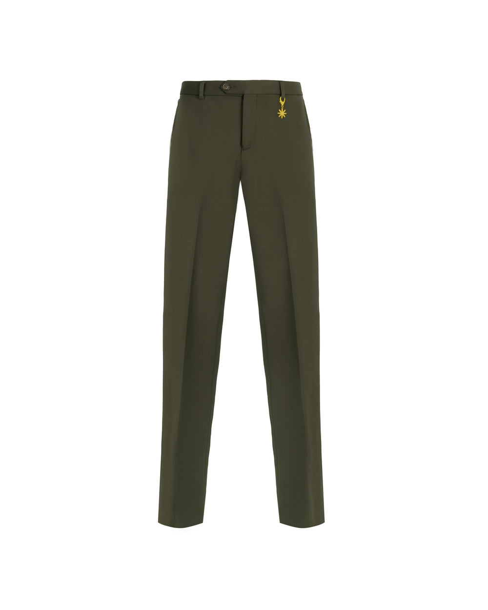green stitch milano stretch jersey trousers