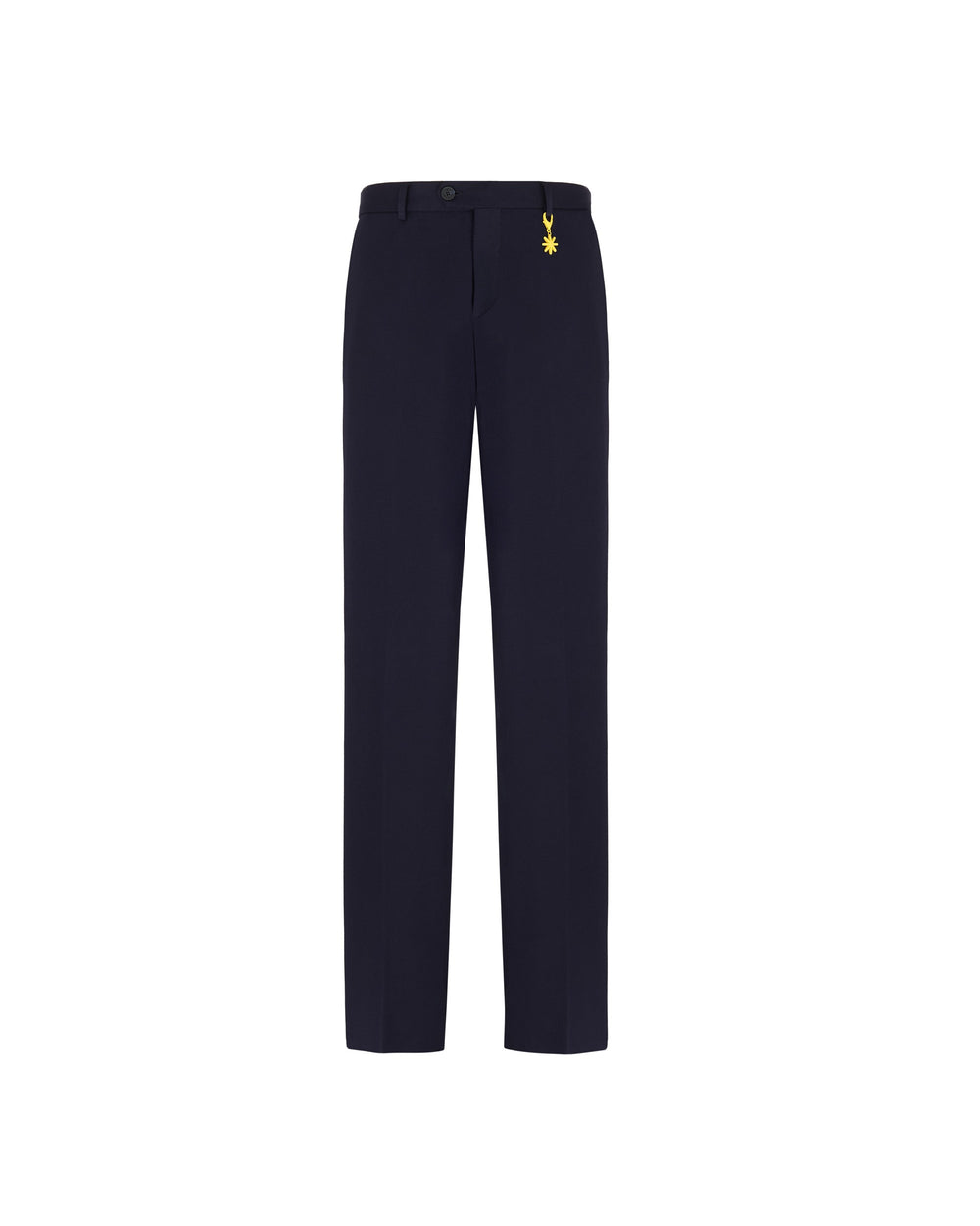 blue stitch milano stretch jersey trousers
