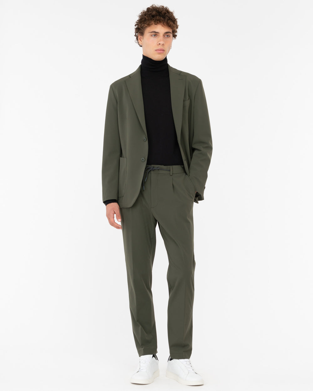 green technical stretch jogging