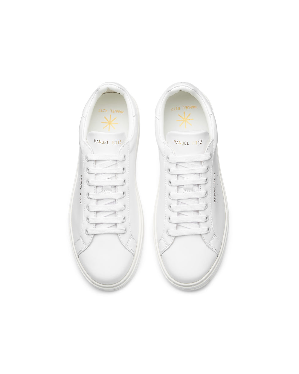 white leeather sneakers