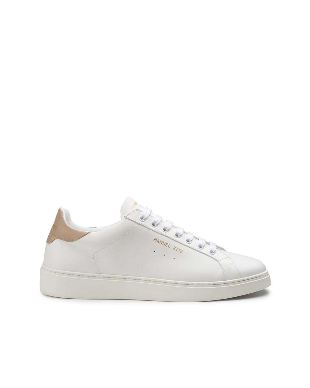 beige leeather sneakers