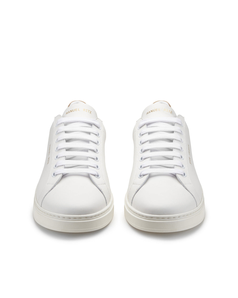 beige leeather sneakers