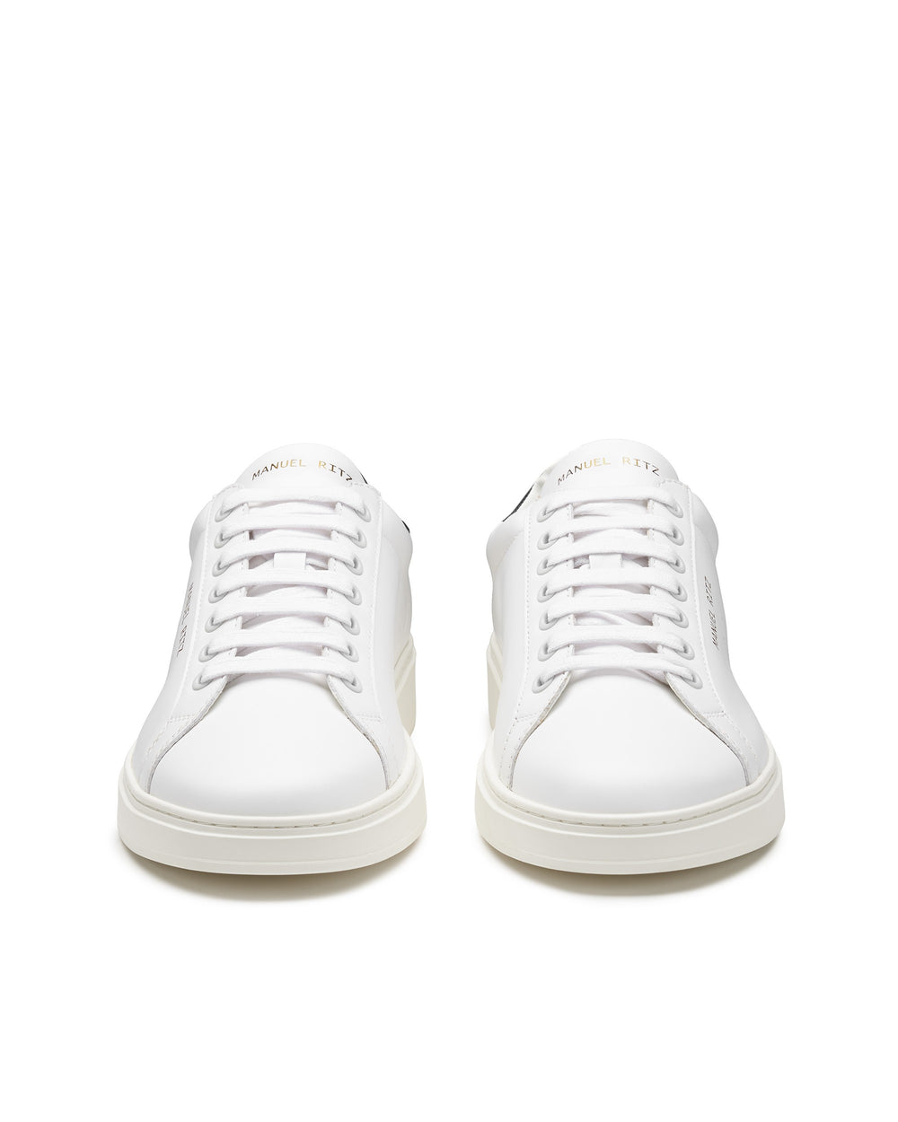 blue leeather sneakers