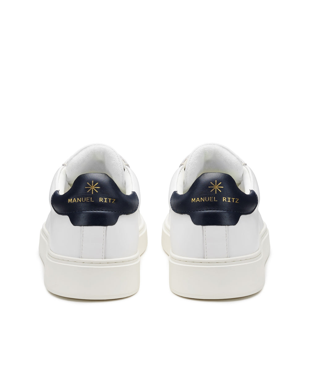 blue leeather sneakers