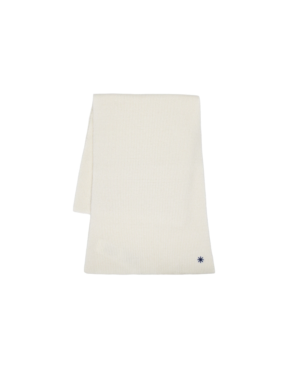 white english rib cashmere blend scarf