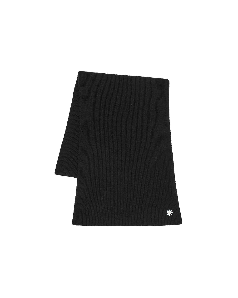 black english rib cashmere blend scarf