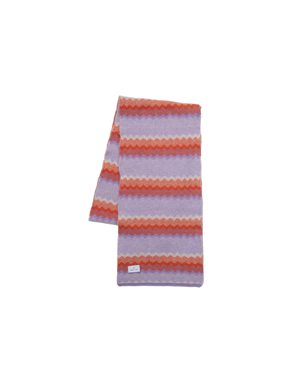 white wool blend patterned scarf