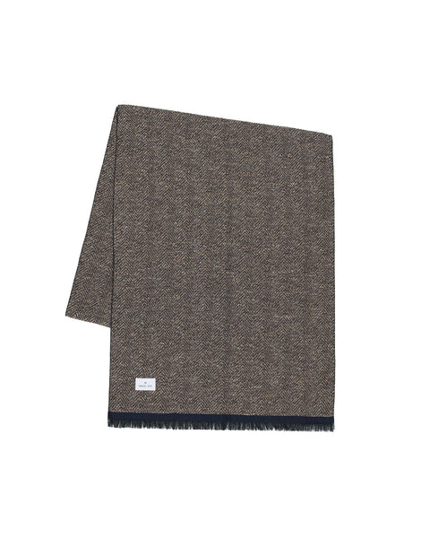 brown cotton blend resca scarf
