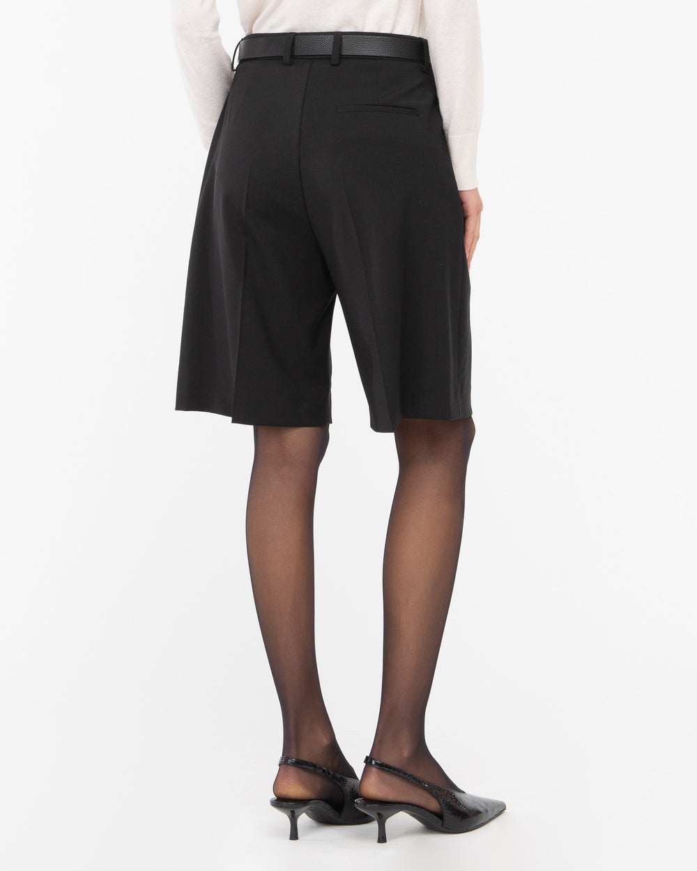 black wool bermuda shorts