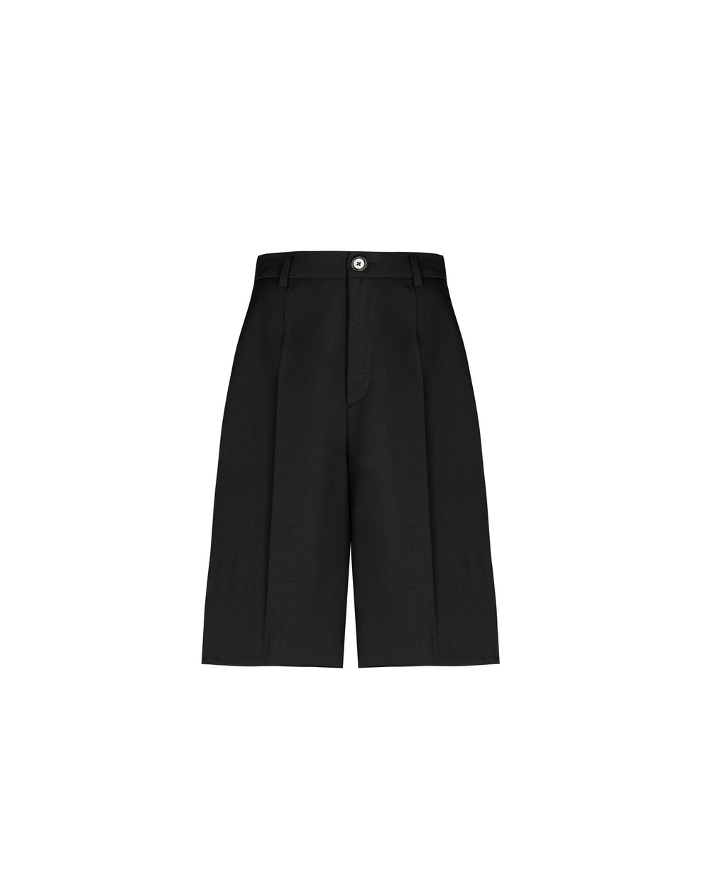 black wool bermuda shorts