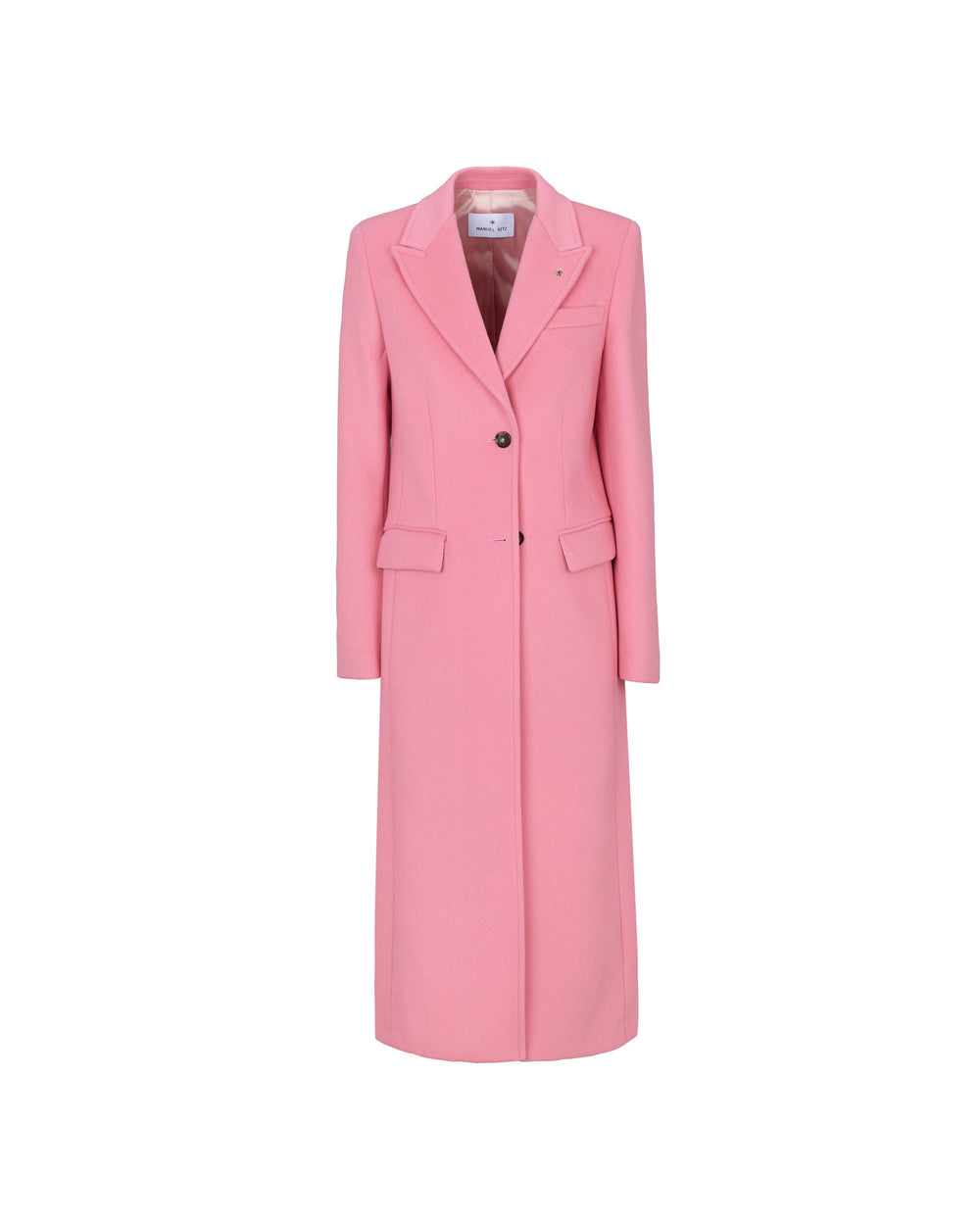 pink wool blend cloth coat