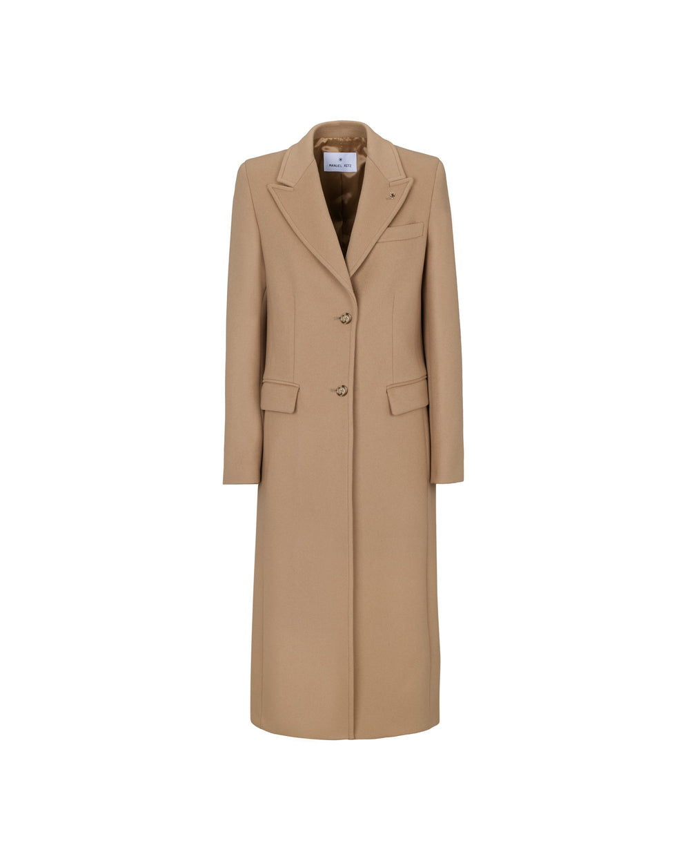 beige wool blend cloth coat