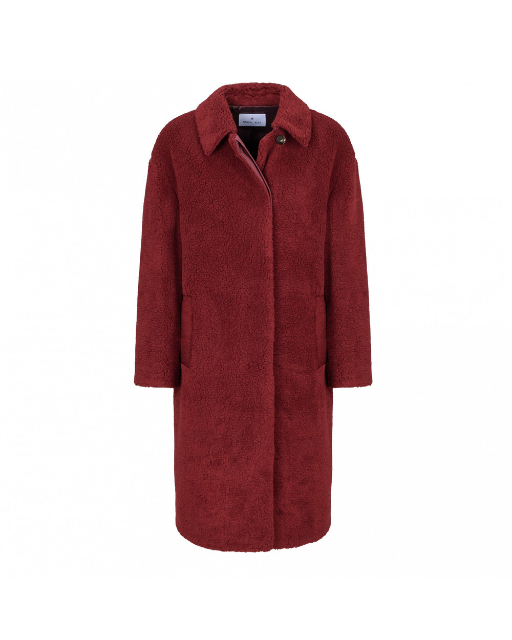 red teddy over coat