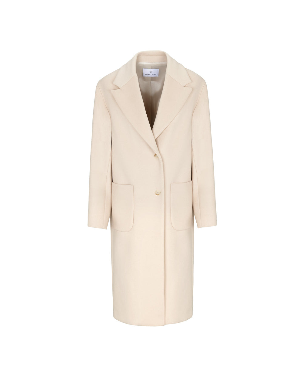 beige wool blend cloth coat