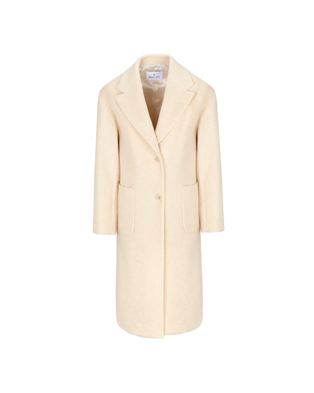 beige wool blend cloth coat