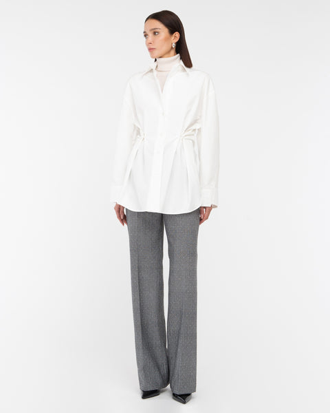 white cotton poplin shirt