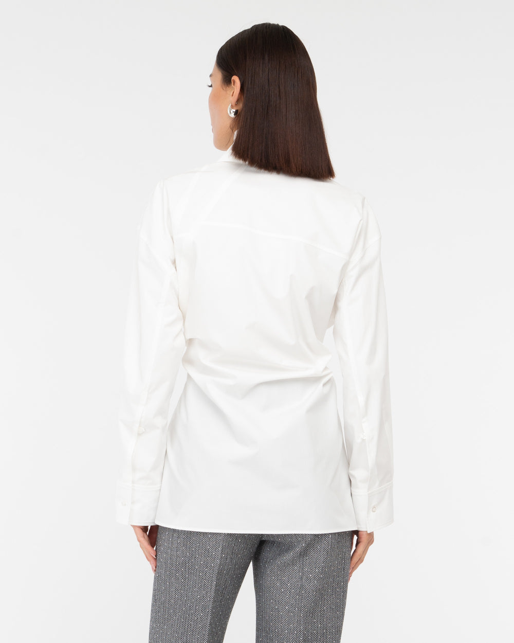 white cotton poplin shirt