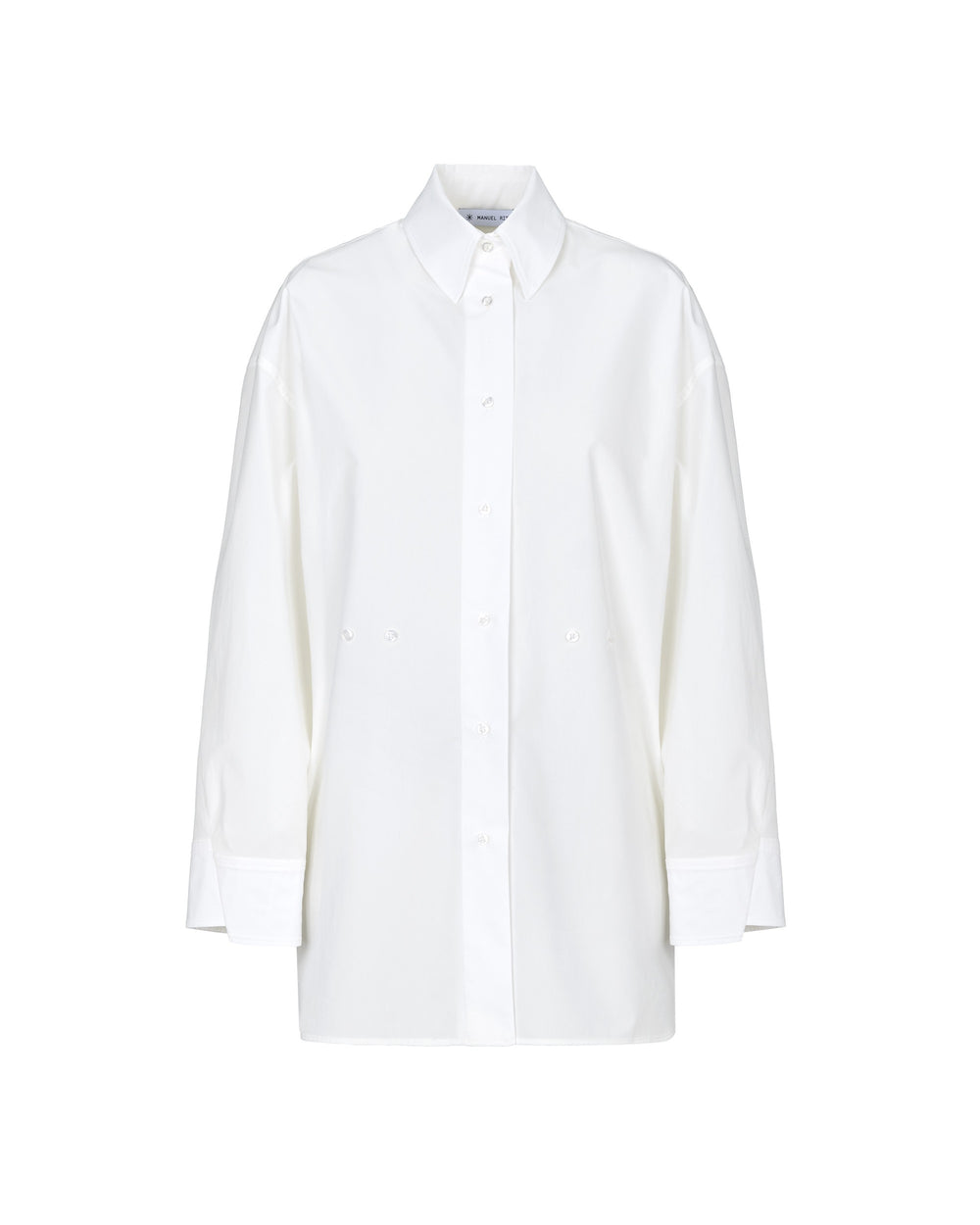 white cotton poplin shirt