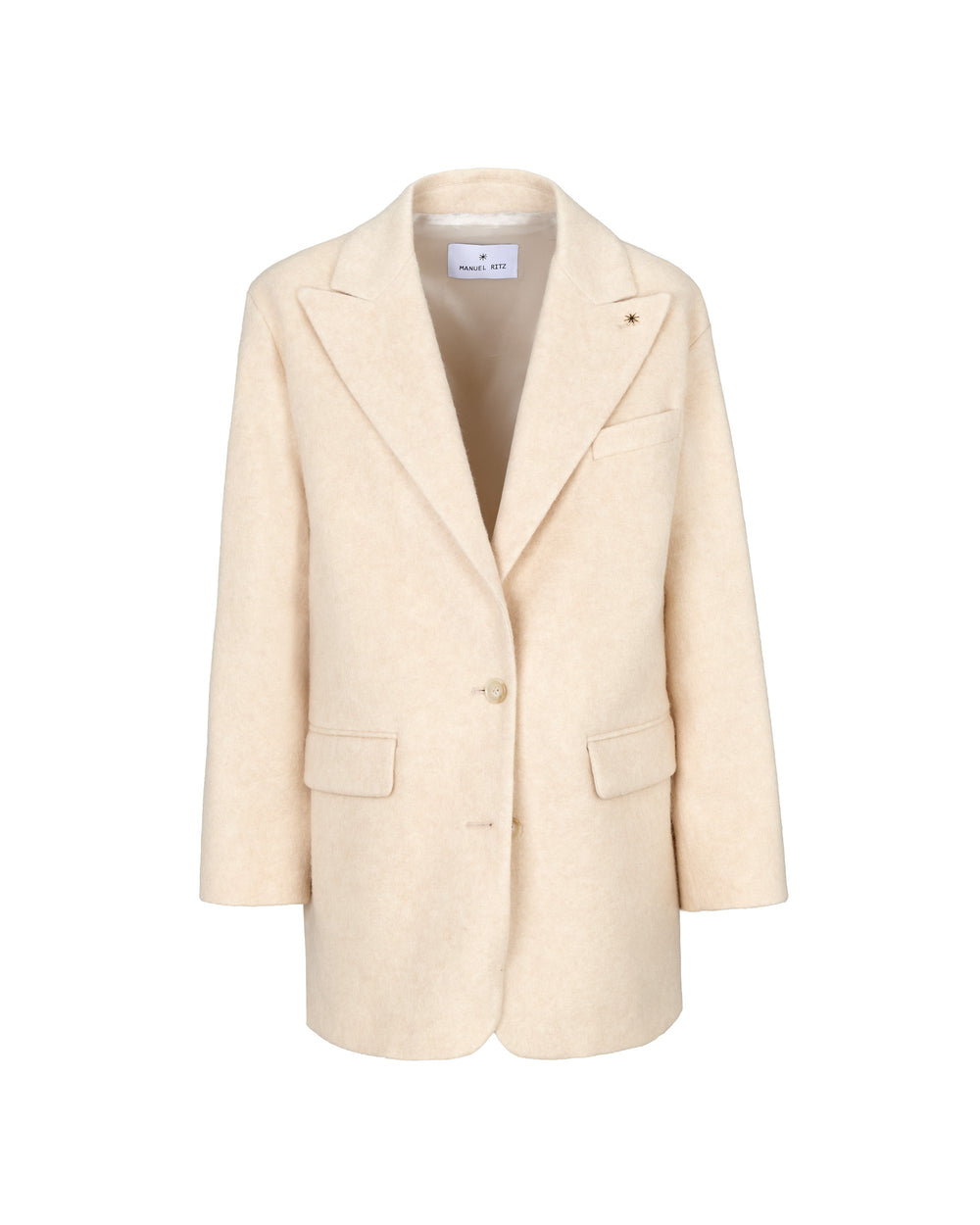 beige wool blend cloth jacket