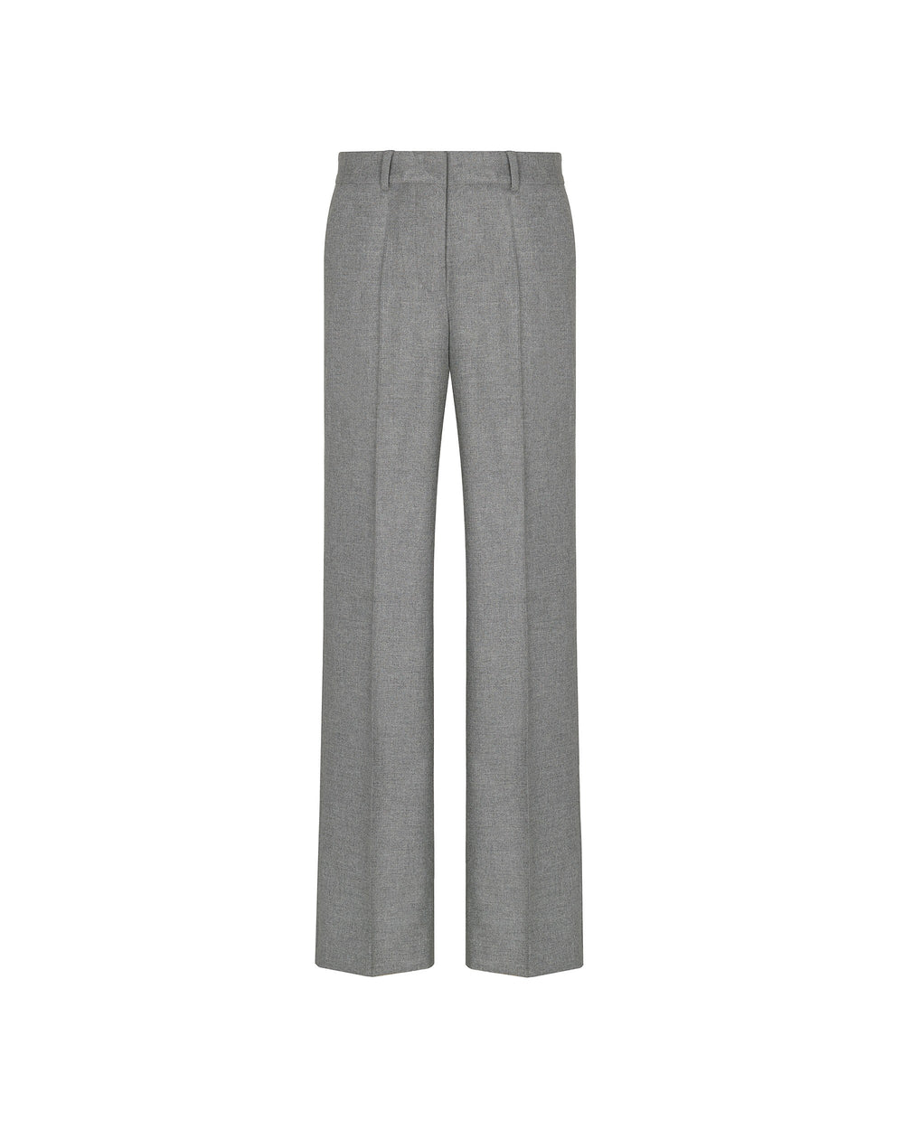gray wool blend flannel trousers