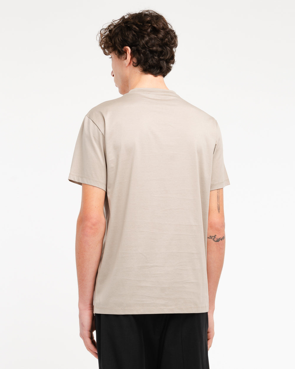 beige cotton jersey t-shirt