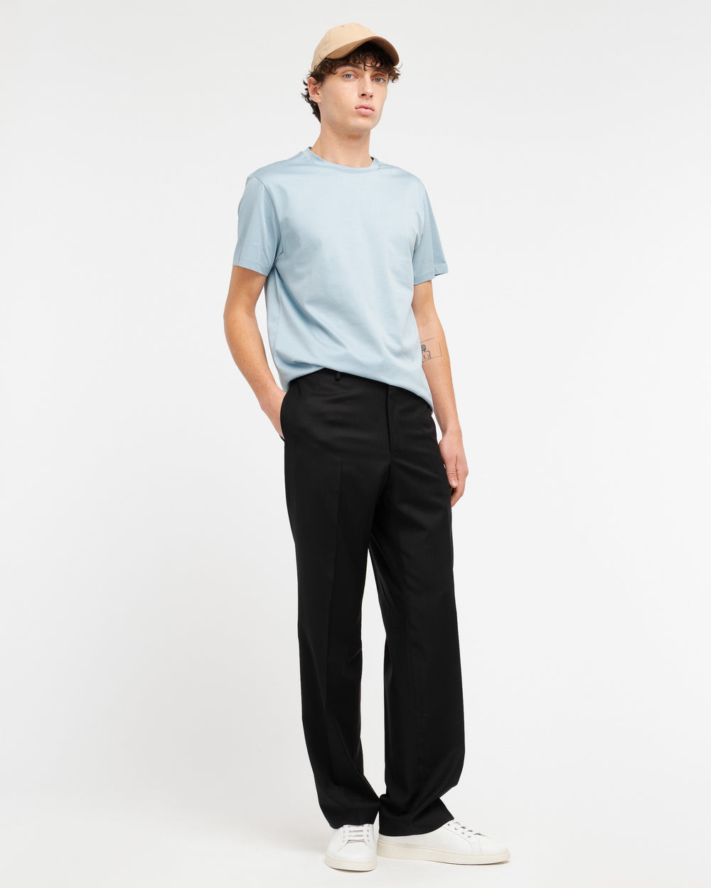 sky blue cotton jersey t-shirt