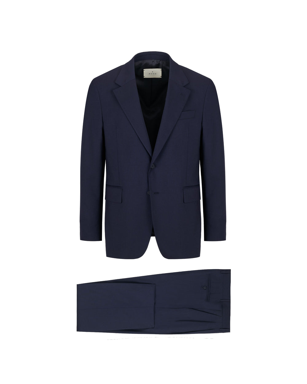 blue relaxed fit cool stretch wool suit
