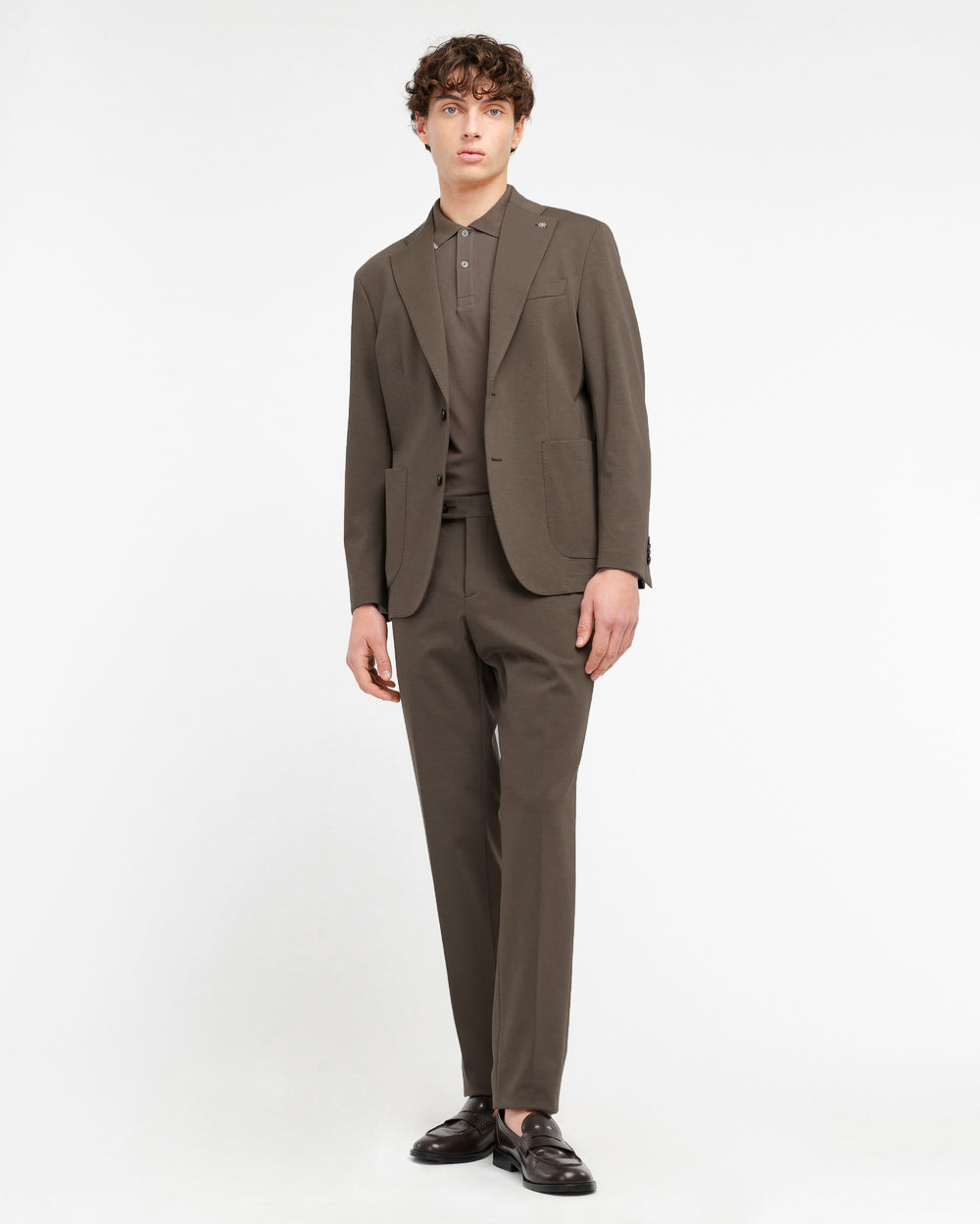 brown slim fit stretch milano stitch suit - Manuel Ritz Official brown slim fit stretch milano stitch suit - Manuel Ritz Official
