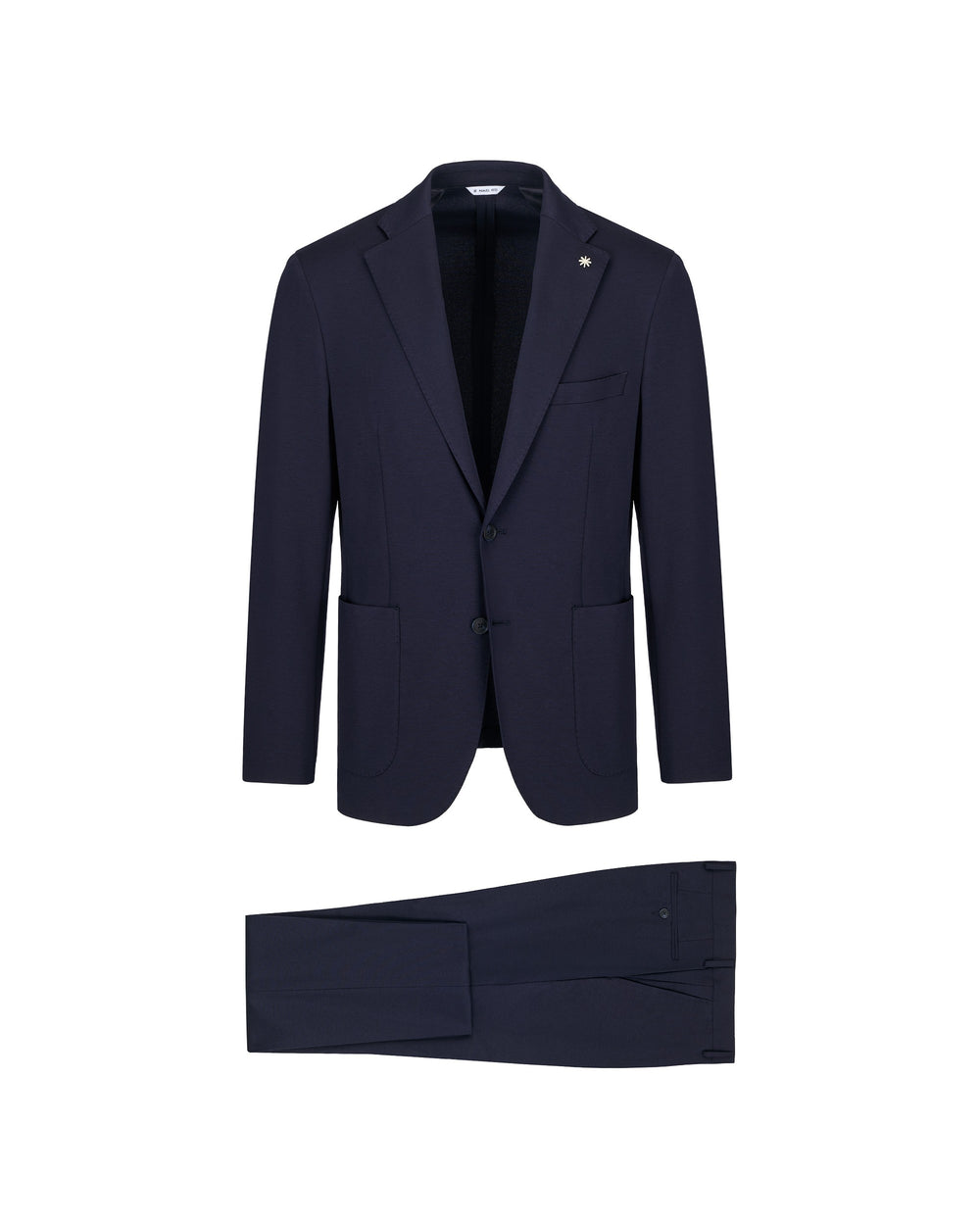blue slim fit stretch milano stitch suit