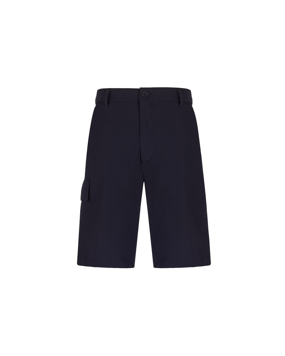 blue technical stretch cargo bermuda shorts
