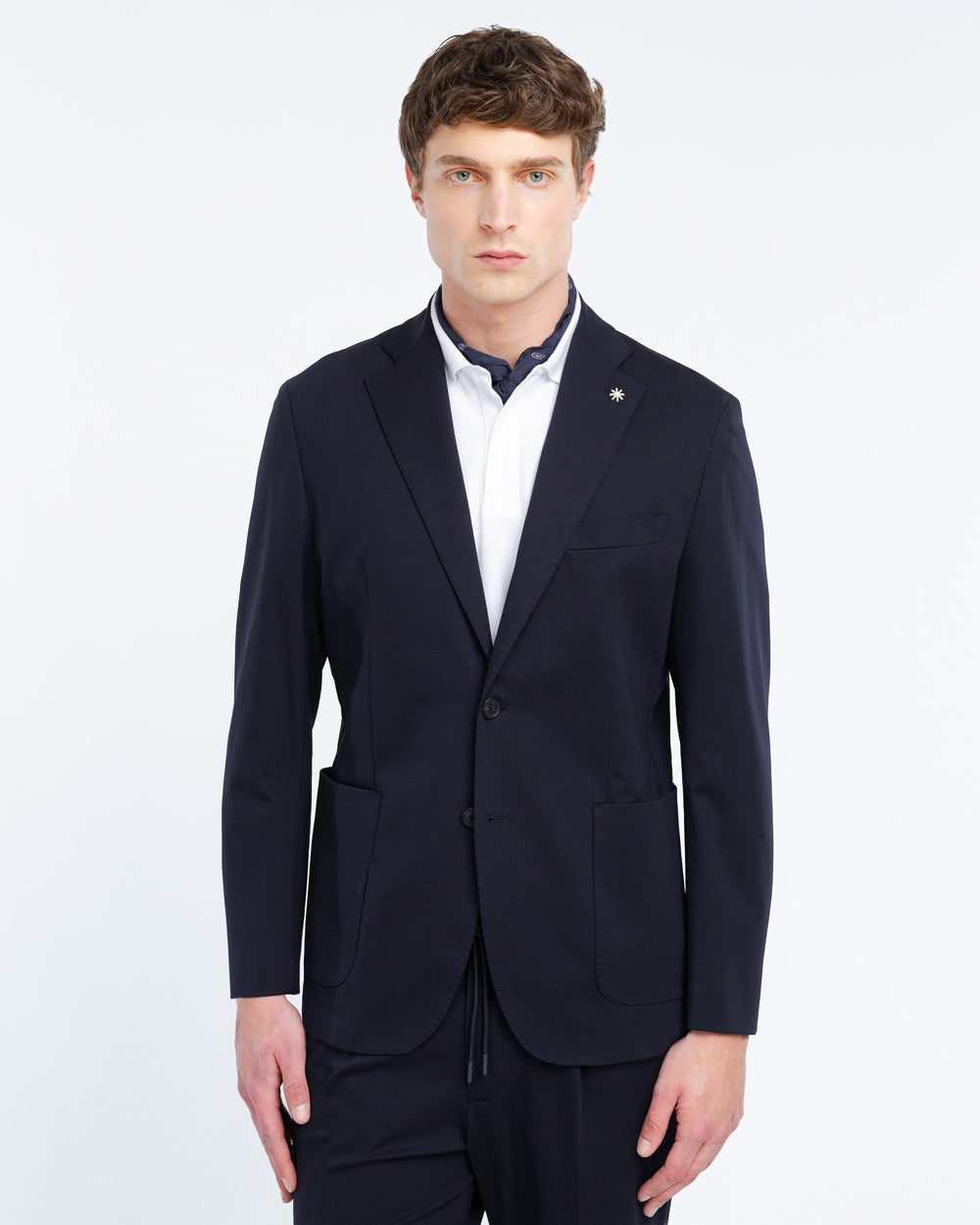 blue nuvola stitch milano stretch blazer