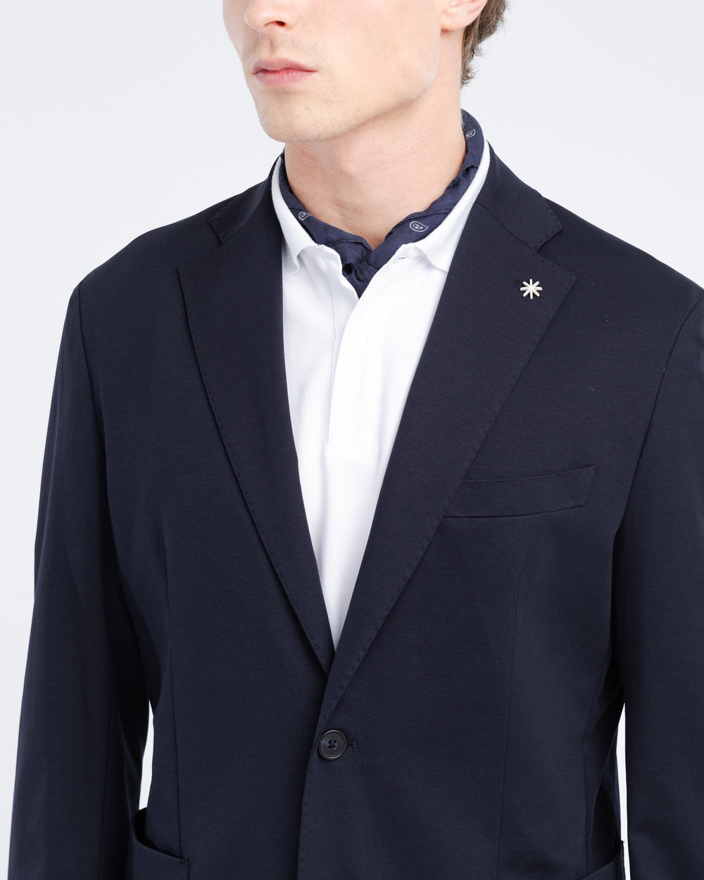 blue nuvola stitch milano stretch blazer